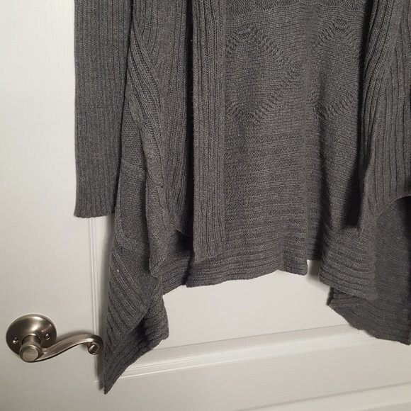 Merona Gray Knit Waterfall Sweater - Picture 4 of 5